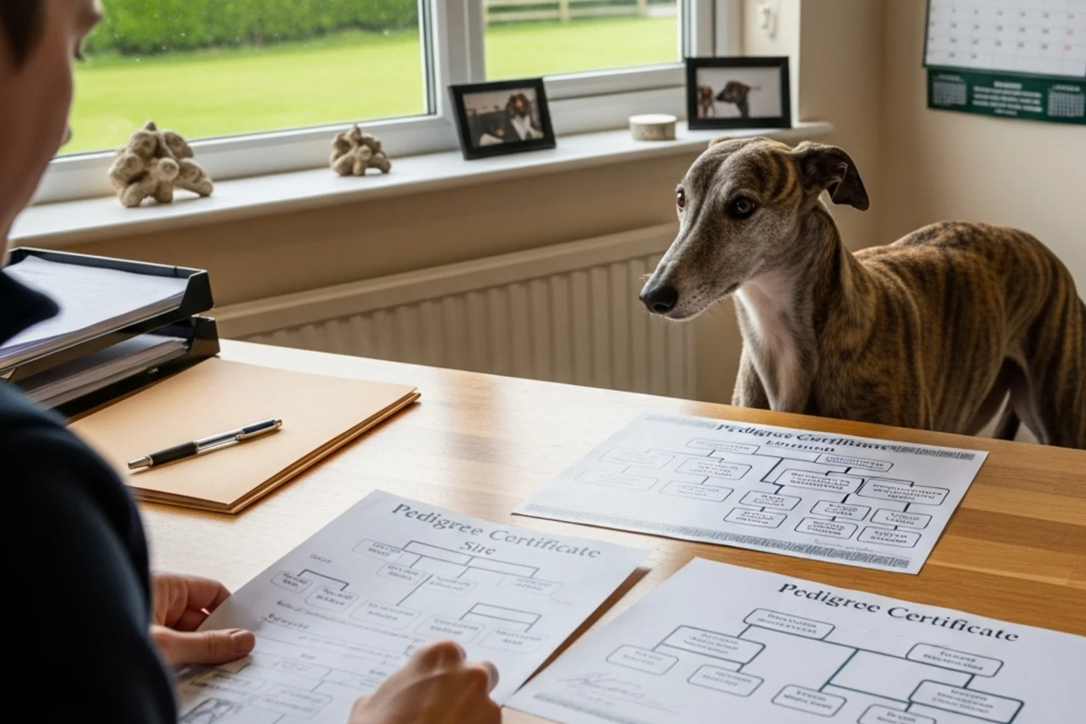 Greyhound pedigree chart showing sire and dam lineage with bloodlines