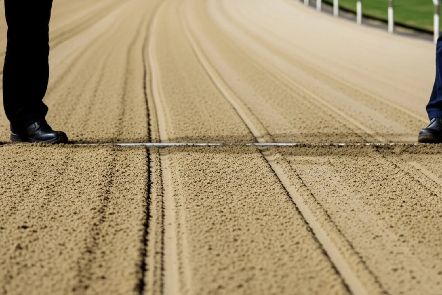 Greyhound track surface showing racing conditions