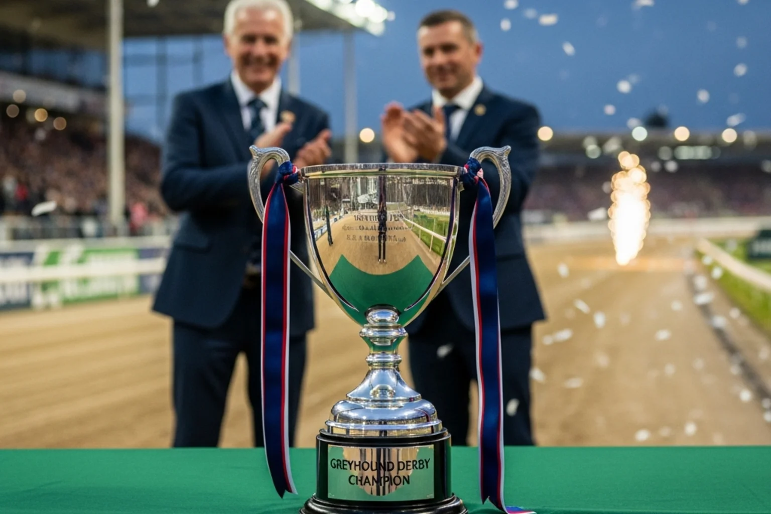 Greyhound racing major event trophy presentation