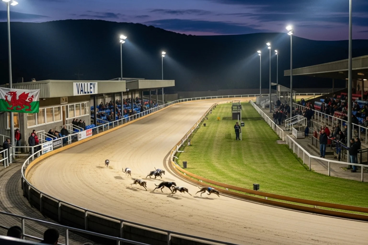Valley Stadium Ystrad Mynach greyhound racing in Wales